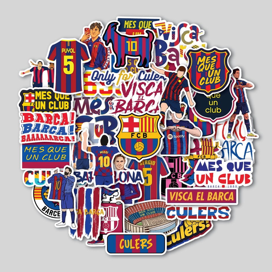 

STICKER PACK BARCELONA STICKER TUMBLER STIKER LAPTOP KOPER HELM