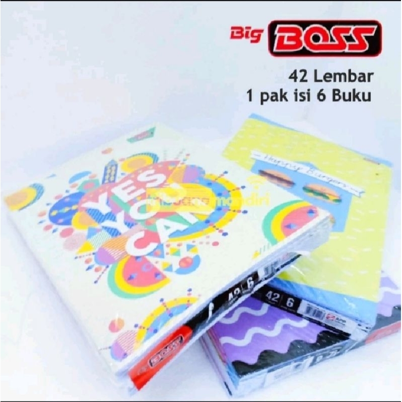 

BUKU TULIS BIG BOSS 1 PACK ISI 6 PCS MURAH