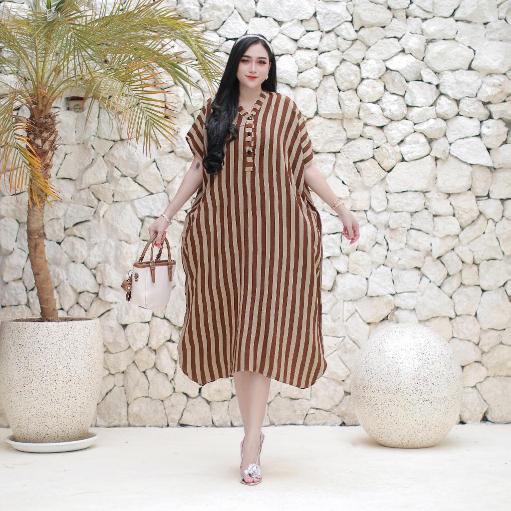 Baju Daster Dress Lowo Salur Sultan Viral Longdress Homedress Korea  Terusan Lengan Panjang Smock Sm