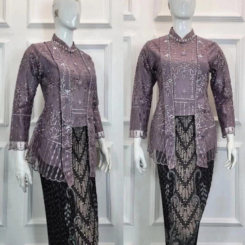 stelan kebaya kutubaru hijab/kebaya kutubaru/kebaya Kartini/kebaya modern