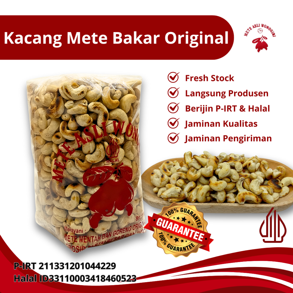 

Kacang Mede Panggang Bakar Wonogiri Kemasan 1 kg