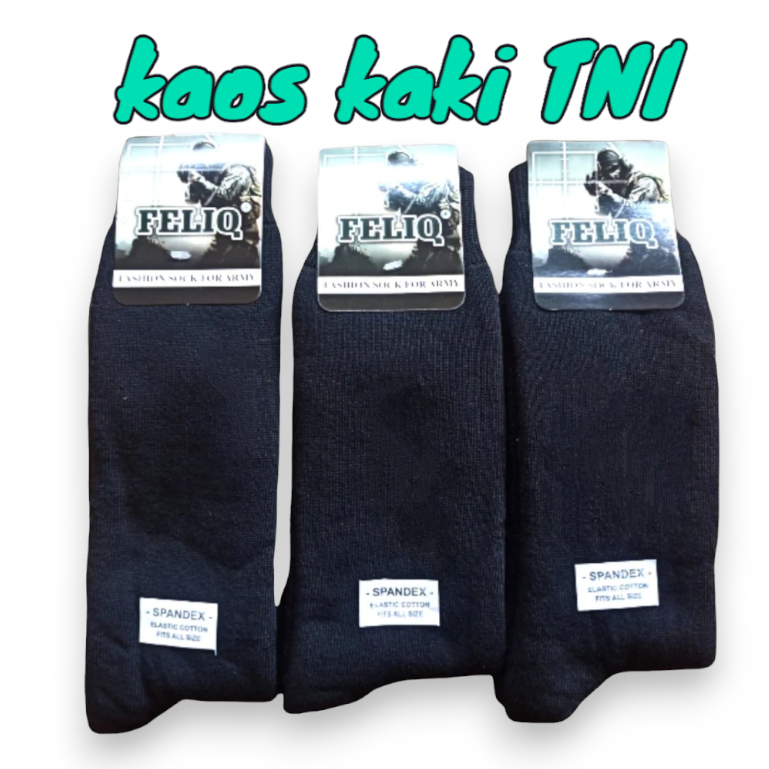 Kaos Kaki TNI Hitam Tebal Kaos Kaki PDL Panjang