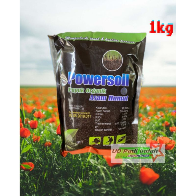 POWERSOILAsam humat (humic acid) 1kg ~ pupuk