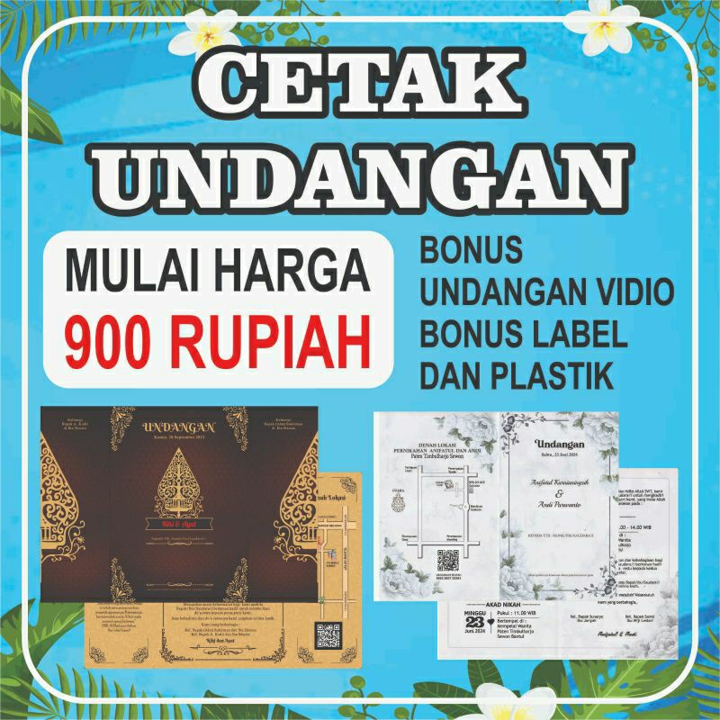 

undangan pernikahan custom termurah