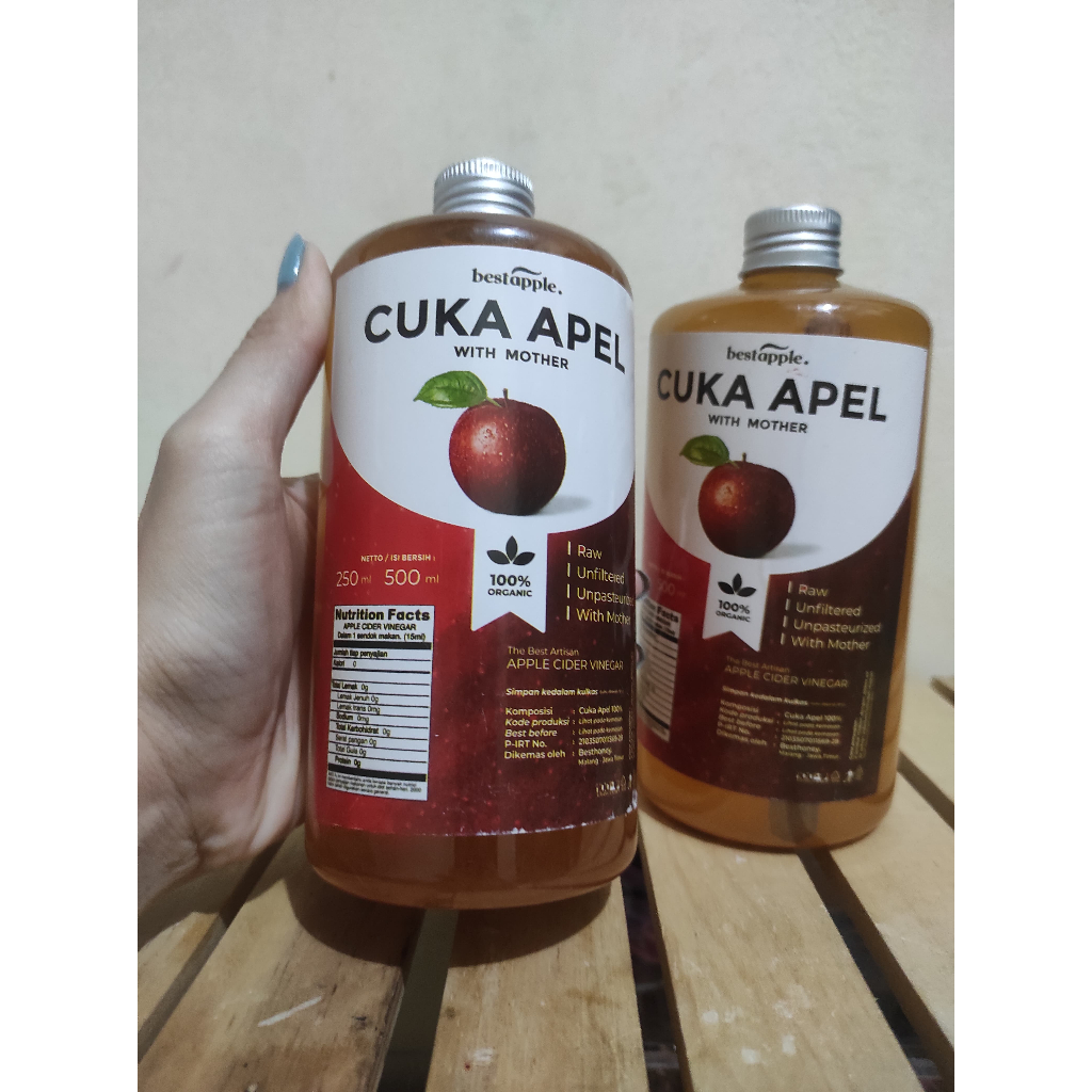 

ORIGINAL BEST APPLE 500 ML - CUKA APEL ORIGINAL 100% - CUKA APEL WITH MOTHER – EXPIRED 01/04/2026