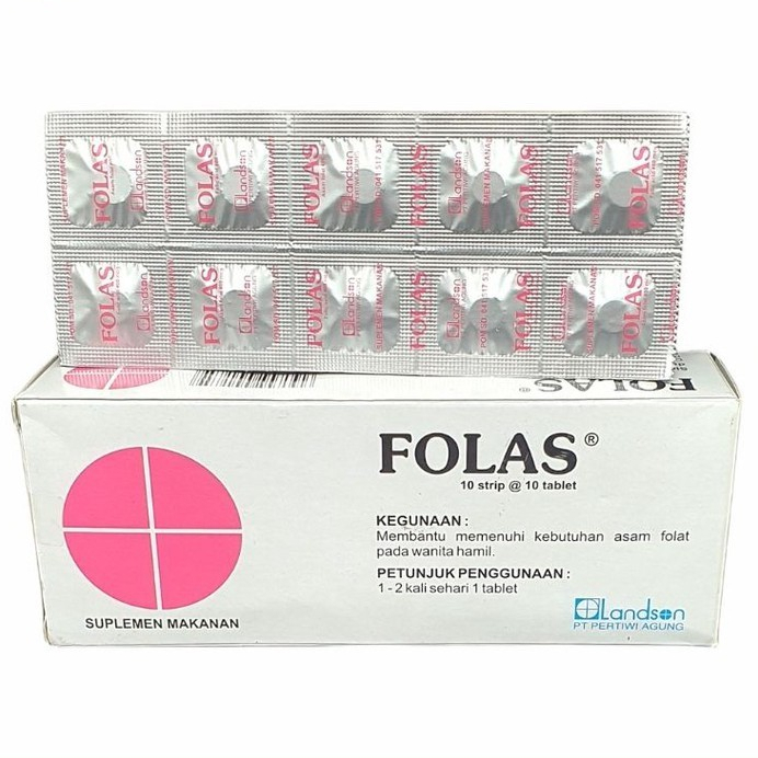 Folas 100 Tablet - Asam Folat Kesehatan Ibu Hamil - Vitamin Ibu Hamil