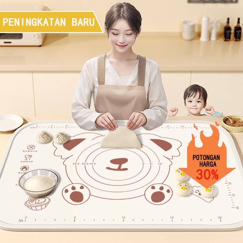 RB Alas Adonan Silikon / Alas Adonan Kue Silikon / Alas Silikon Adonan / Alas Meja Silikon Tebal