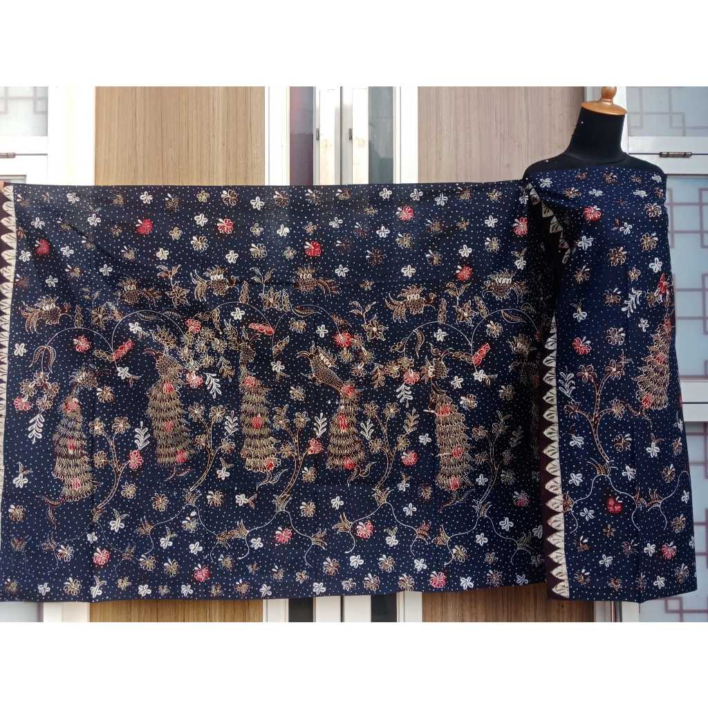 Batik Umiromlah 1910247 Bahan Kain Batik Full Tulis Asli Canting Pengrajin Madura Tanjung Bumi Biru 