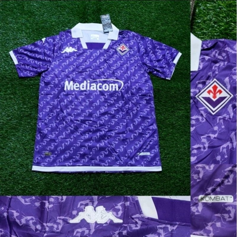 Jersey Kaos Baju Sepak Bola Fiorentina Home Ungu Serie A Liga Italy New Musim Terbaru 2022 2023 2024