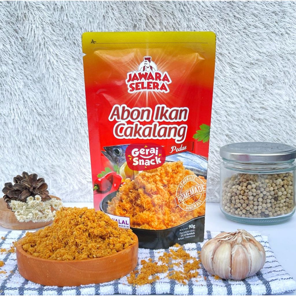 

Abon Ikan Cakalang Original Jawara Selera Home Made Best Seller 90 g