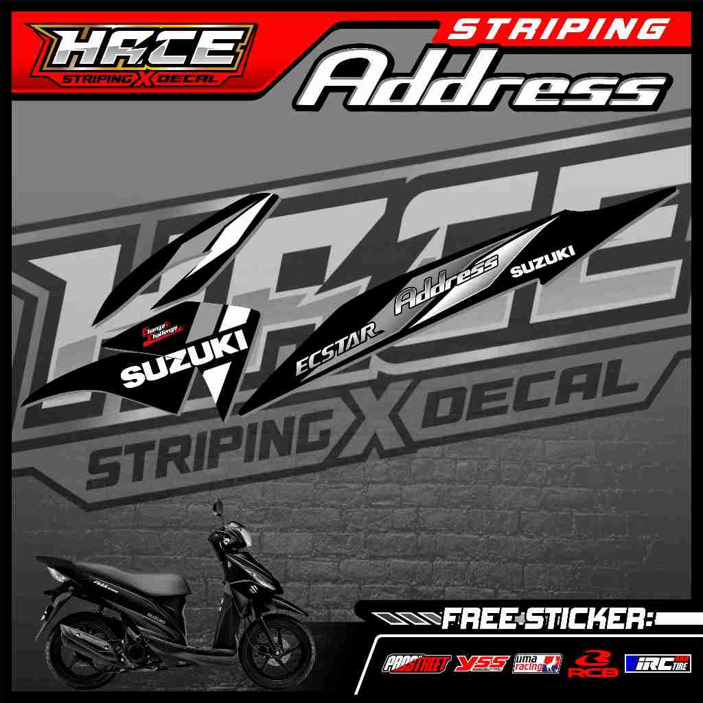 567 STRIPING STICKER SUZUKI ADDRESS - STRIPING STICKER SUZUKI ADDRESS SIMPLE GRAFIK