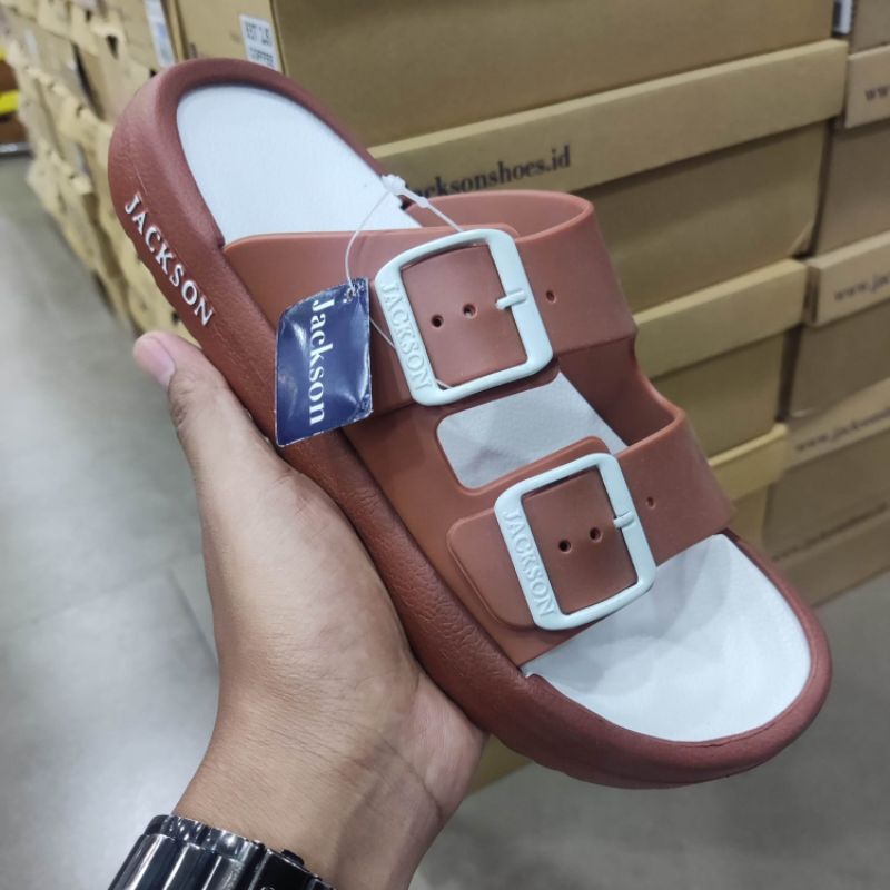 JACKSON ORIGINAL❗Sandal Phylon Slip On Brown Pria/Wanita (UNISEX)