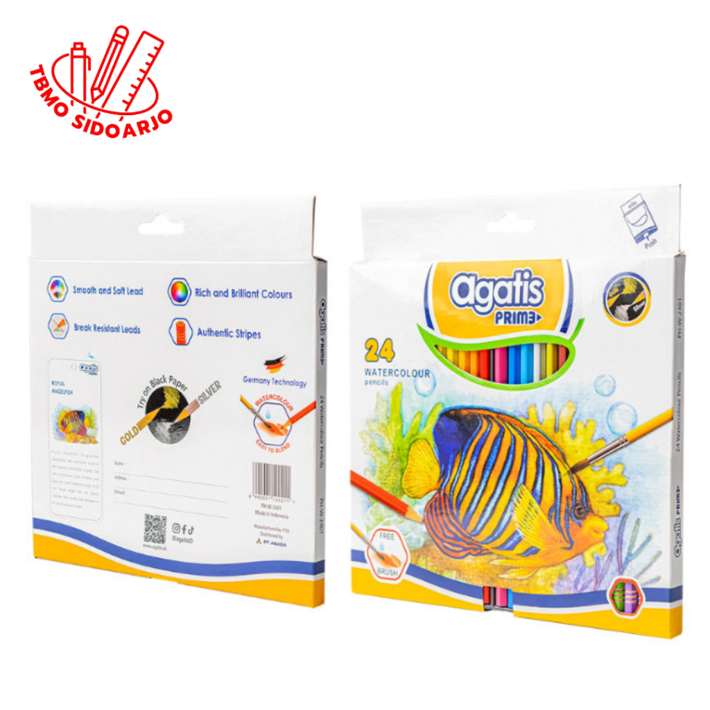 

TBMO Agatis Prime Watercolour Pencil 24 Warna / Pensil Warna PH-W-2401