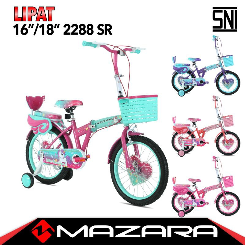 SEPEDA LIPAT ANAK REMAJA DEWASA 16 / 18 INCH MORISON 8117 DB OPERAN 7 SPEED CAKRAM DISK BRAKE / MAZA
