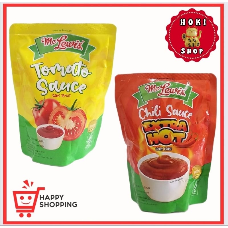 

Mc Lewis Tomato Sauce & Chili Sauce 200gr / Mc Lewis Saus Tomat / Mc Lewis Chili Sauce Extra Hot