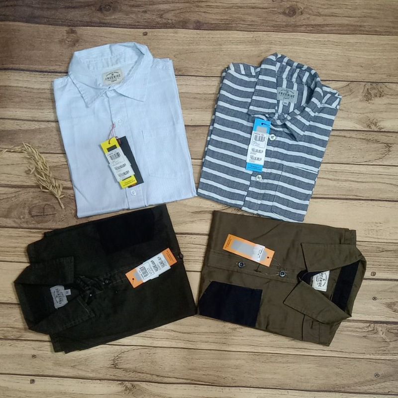 Kemeja Lengan Pendek Junior FreeRide Katun