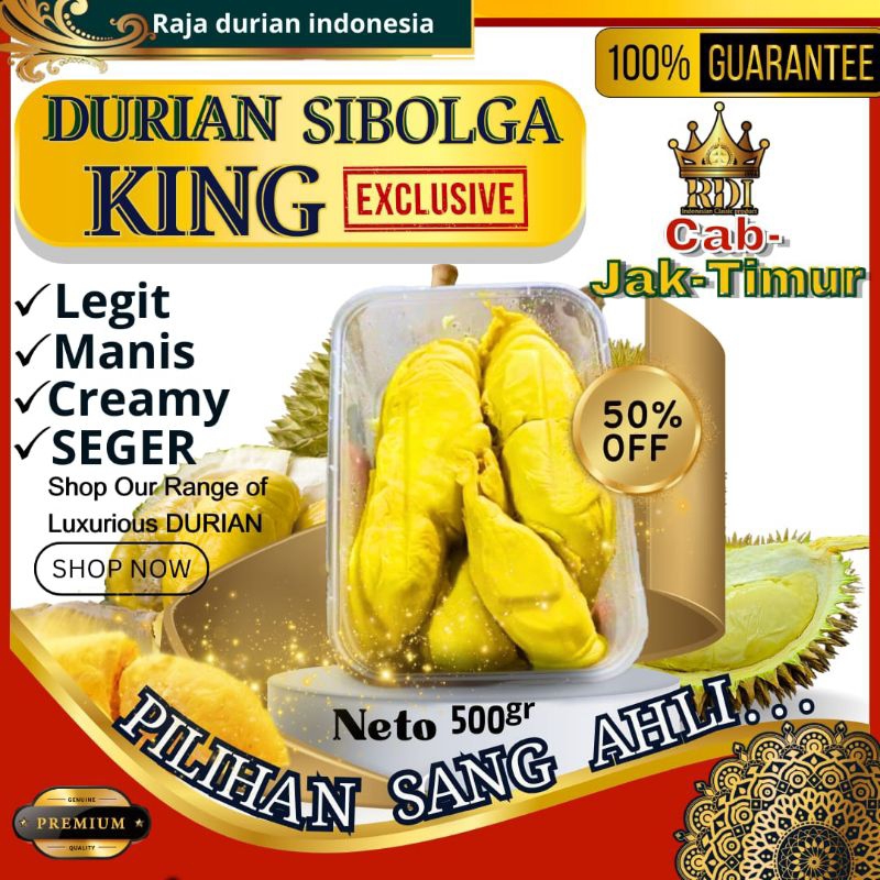 

RDI.cab jak-timur durian kupas Medan KING Sibolga Premium No.1 RDI