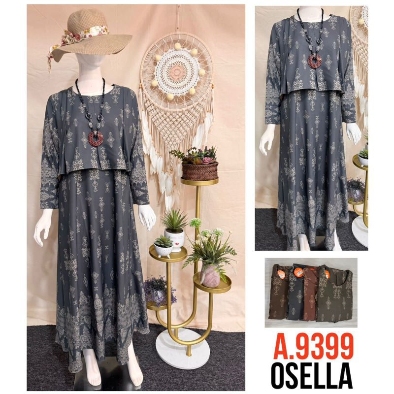 Gamis Midi Wanita Remaja Bahan Osella Premium Nyaman Adem Super Ekslusif