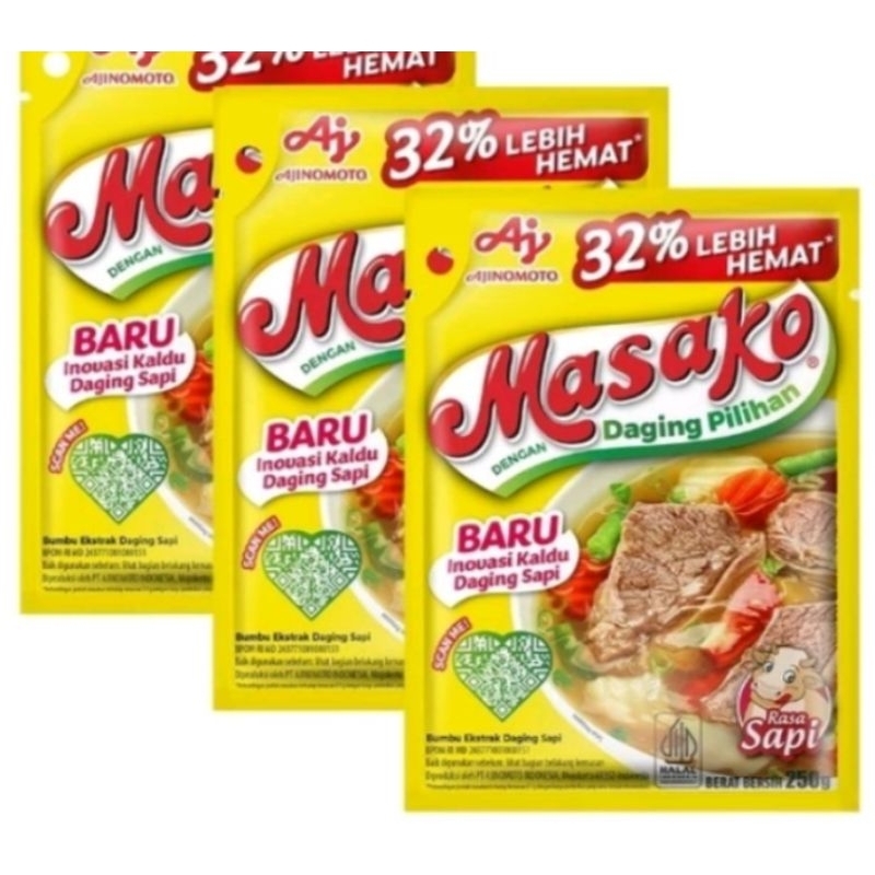 

Masako® Bumbu Kaldu Sapi Penyedap Rasa 250g SAMBAL ISMA