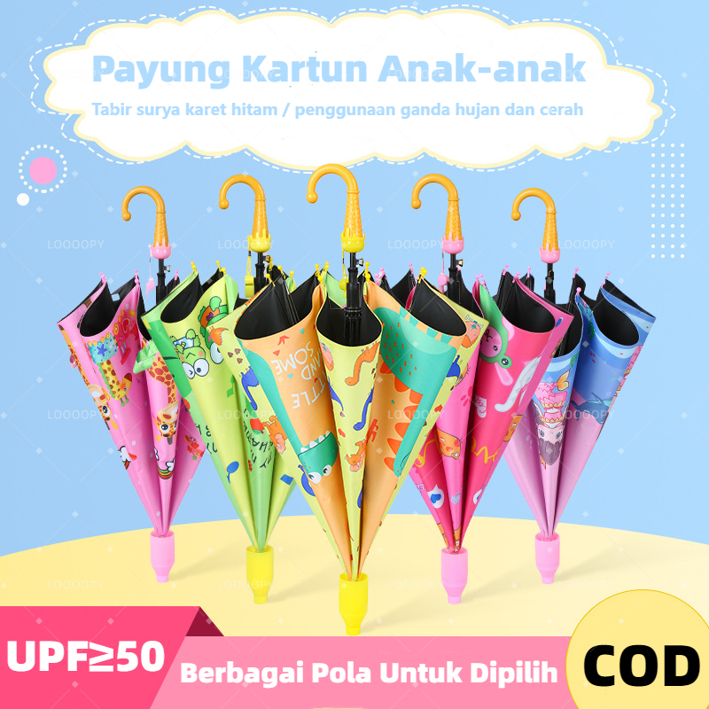 Payung Anak Karakter Premium /Payung Lucu/Payung anak/Payung Anak Karakter Kucing/ Payung Mainan/Pay
