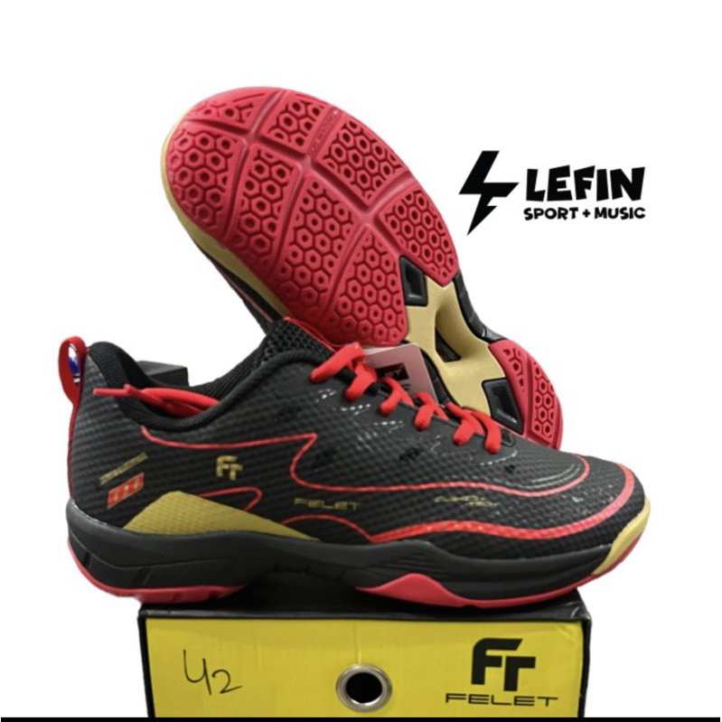 Sepatu Badminton Felet BS 061 Pro Black