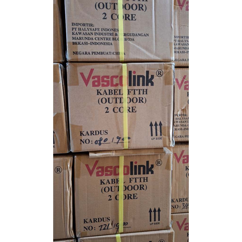 Kabel Fiber Optic Drop Wire Vascolink FTTH 2 core - 1 Roll 500 meter