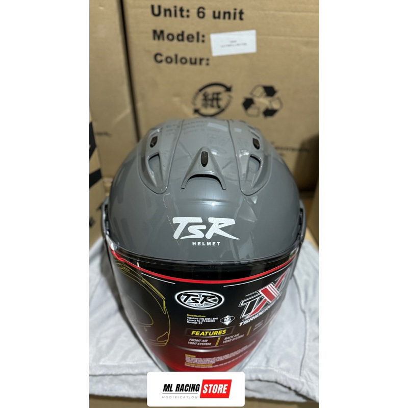 HELM/HELMET POLOSAN TSR RAM 3/ TSR TX1 MODERN GRAY/GREY NEW -HELMET HALF FACE TSR COPY TSR RAM 4