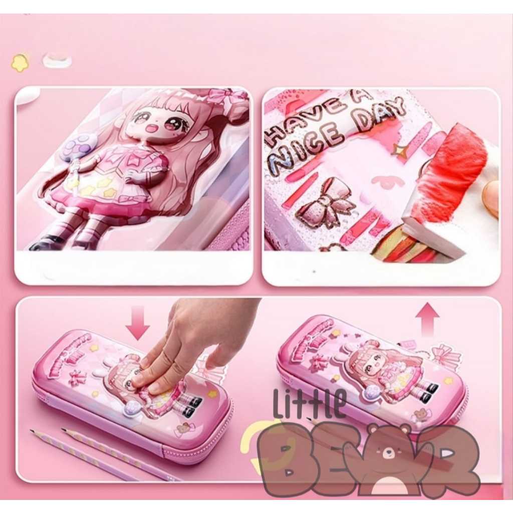 

KOTAK PENSIL LUCU KARAKTER 3D TIMBUL PREMIUM