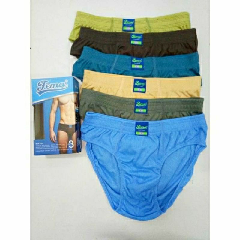 CELANA DALAM PRIA FEMA BOX ISI 3 CD PRIA FEMA