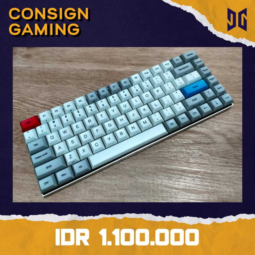 Vortex Race 3 Mechanical Keyboard CNC Case 75% Silver - PBT Keycaps Cherry MX Blue