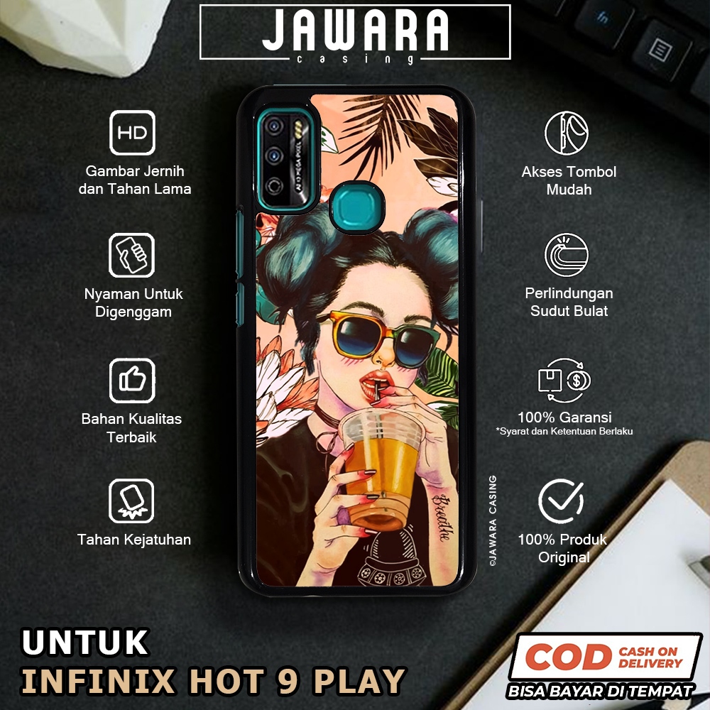 Case Infinix Hot 9 Play Casing Infinix Hot 9 Play [GIRL] Premium Glossy Case Hp Infinix Jawara Casin