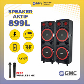 PROMO GMC SPEAKER 899L MULTIMEDIA BLUETOOTH + 2 MIC WIRELESS | TERMURAH + GRATIS ONGKOS KIRIM