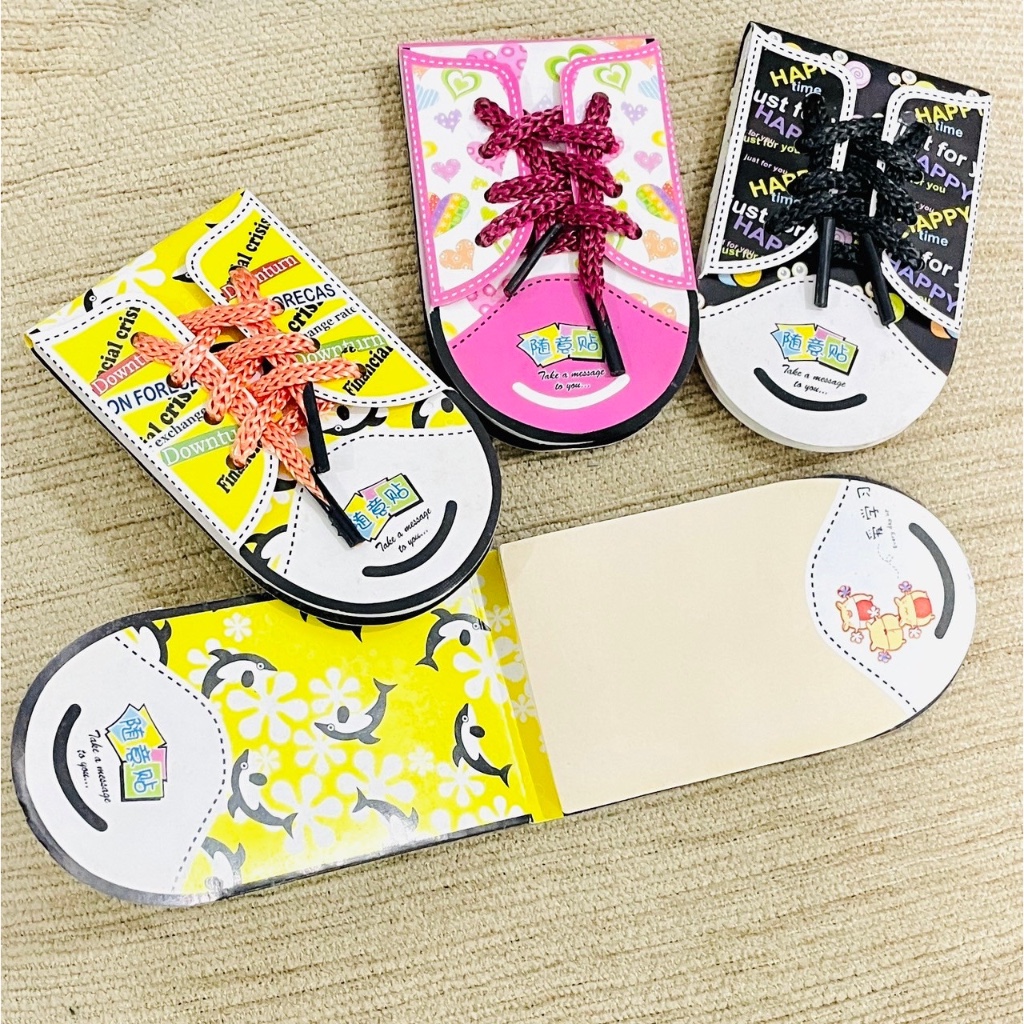 

Note paper Shoes notes sepatu buku catatan diary memo