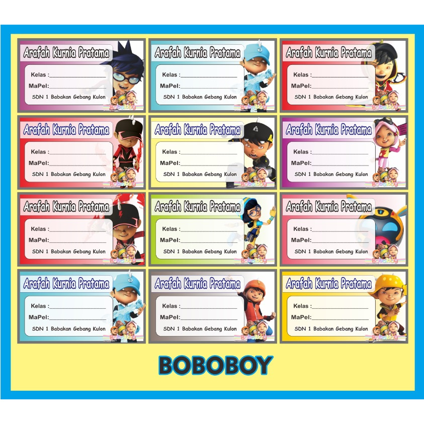 

Stiker Label Mata Pelajaran Isi 20 Pcs