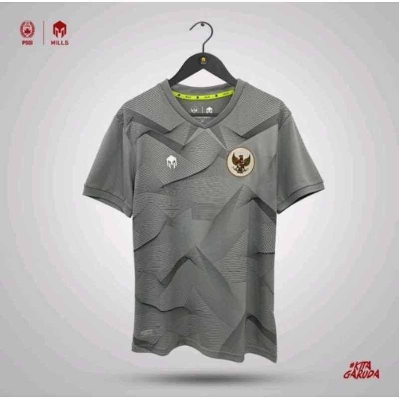 Jersey Timnas Indonesia Training Grey Original Mills 2020