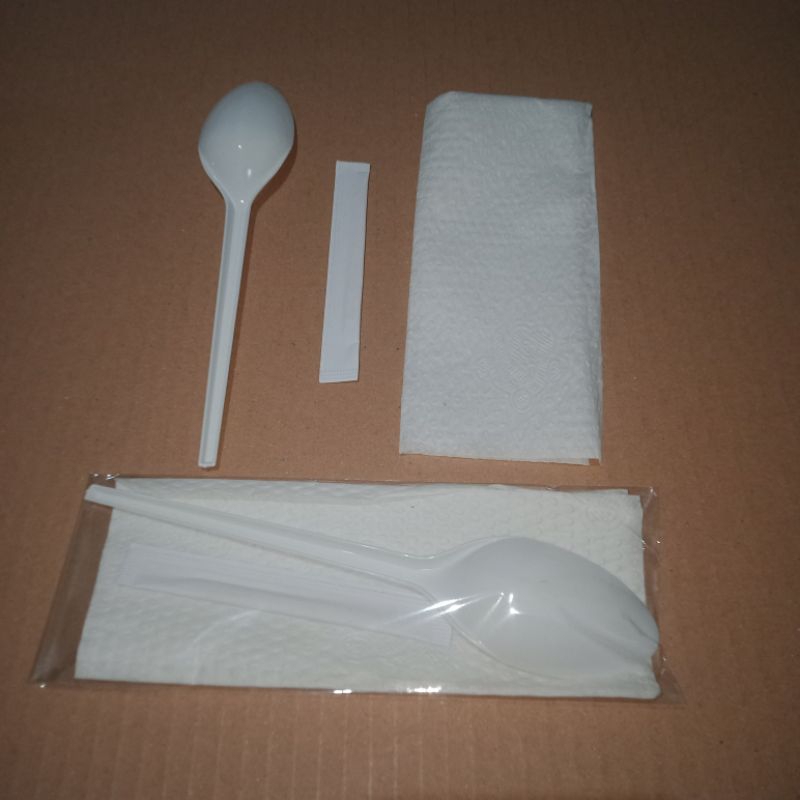 Sendok Set / Sendok Paket Catering (Sendok + Tisu + Tusuk Gigi)