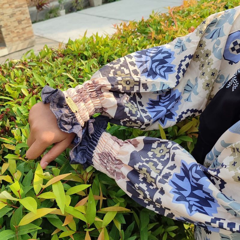 gamis abaya zahwa set jilbab segi empat