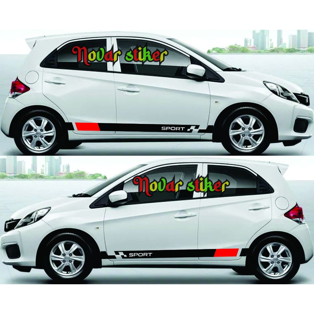 Stiker Mobil Brio Striping List minimalis Stiker Bodi Samping Honda Brio