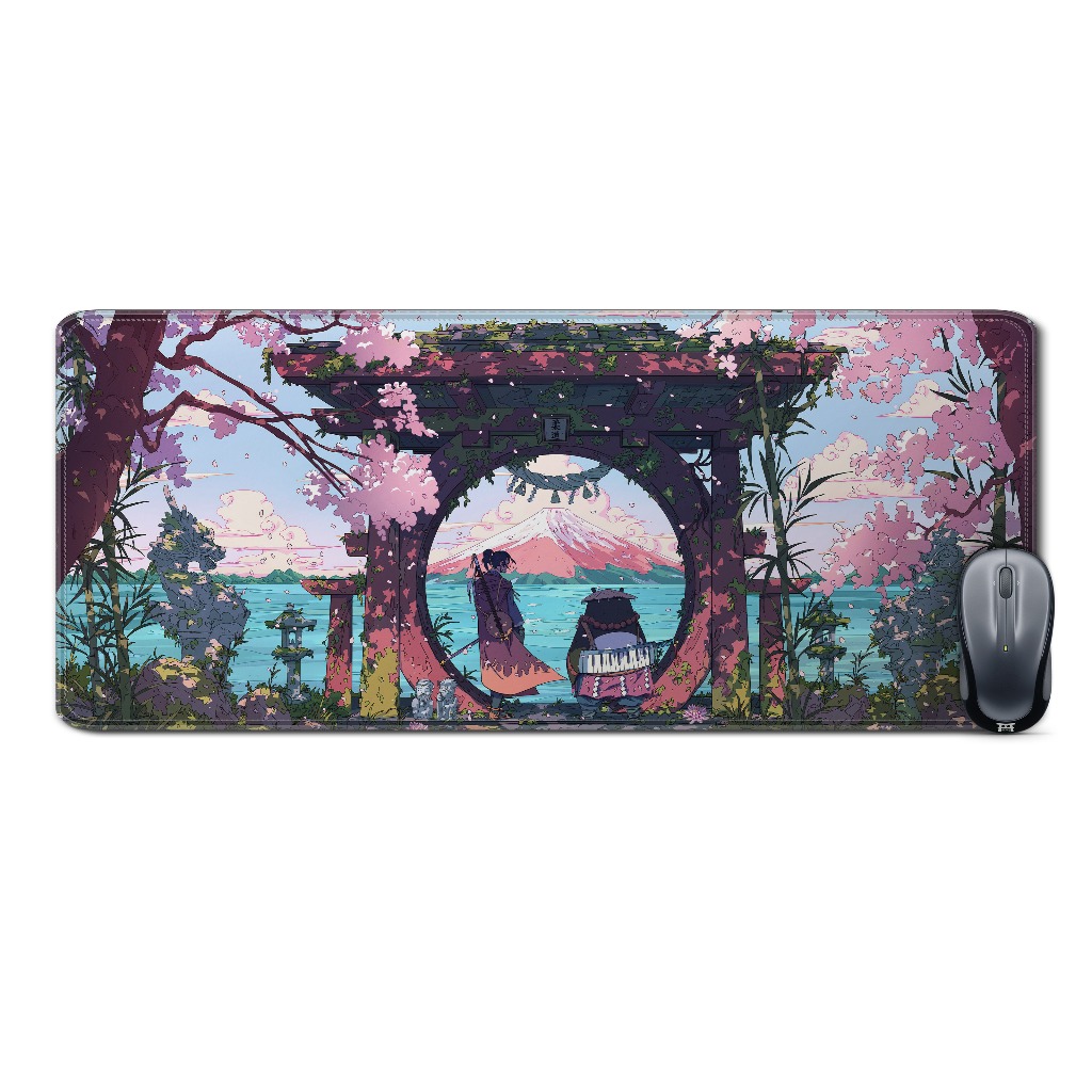 Deskmat mousepad extendedCOLORFULL JAPAN TORII GATE-JAPAN ARTmaterial Rubber
