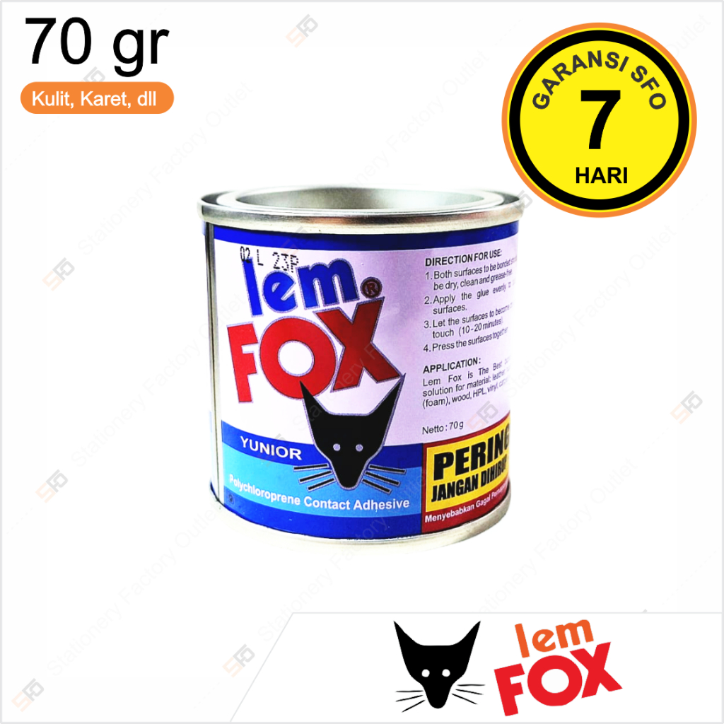 

Lem Fox Tin 70gr - Biru Yunior