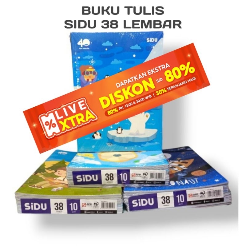 

BUKU TULIS SIDU 38 LEMBAR ISI 10 PCS / BUKU SEKOLAH / BUKU KWARTO