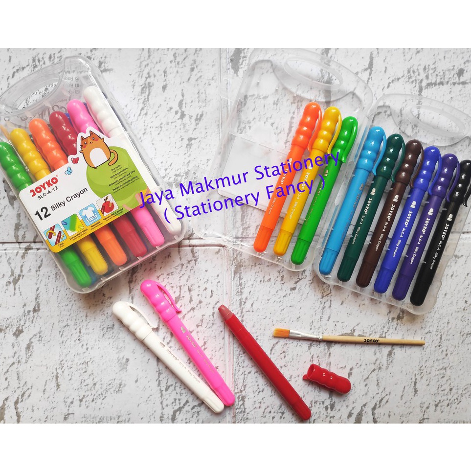 

Crayon Halus Silky Crayon Joyko 12 warna SLCA12 1 set