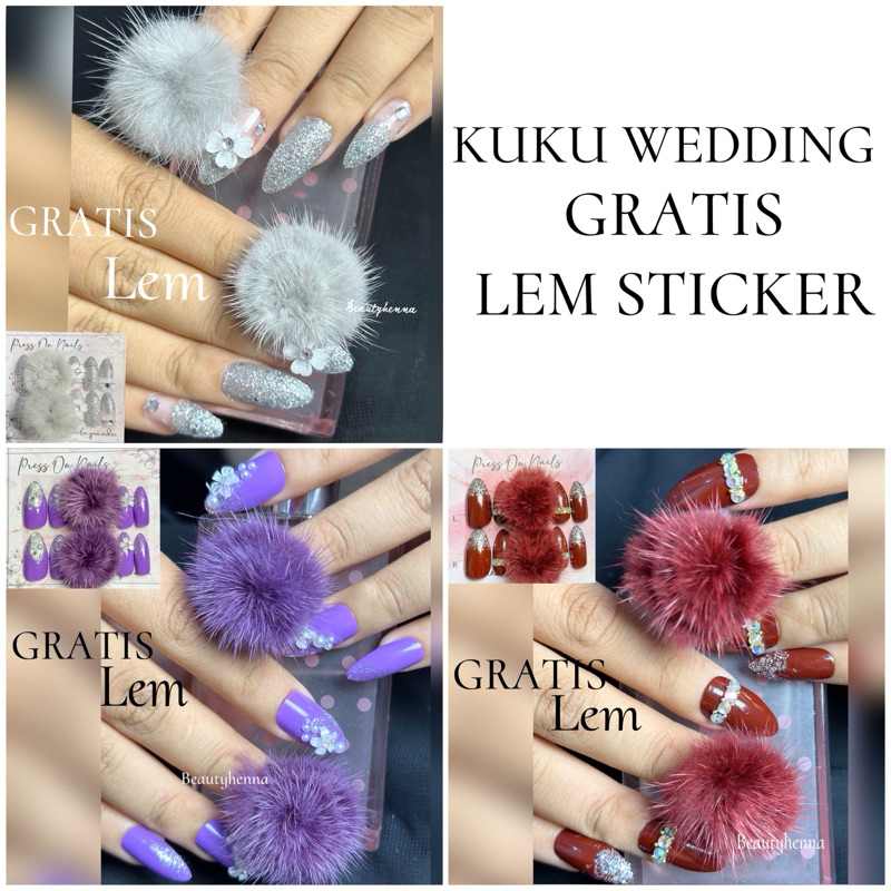 PROMO kuku wedding pompom beautyhenna