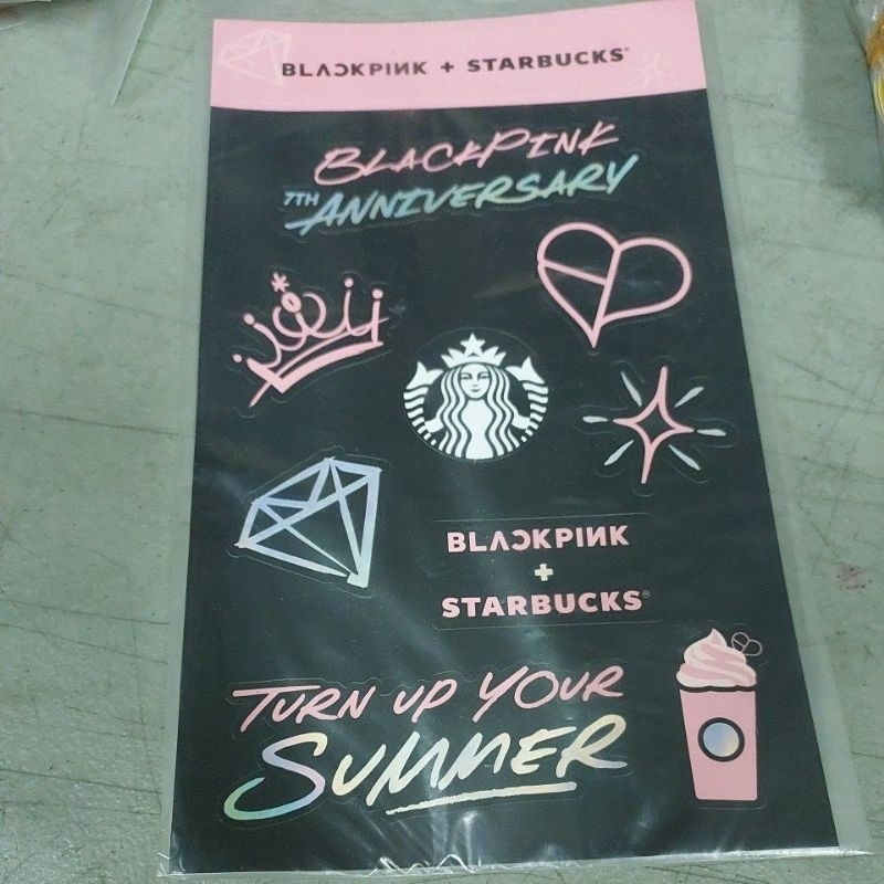 

Stiker Anniversary Starbucks X Black Pink