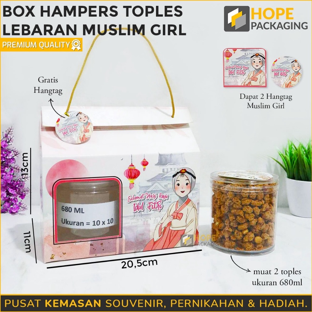 

BIG PROMO Box Hampers Toples Lebaran Muslim Girl Gratis Hangtag Box Mika Idul Fitri Box Toples Jar Kotak Kue Lebaran Box Mika Dus Box Souvenir Hampers Idul Fitri