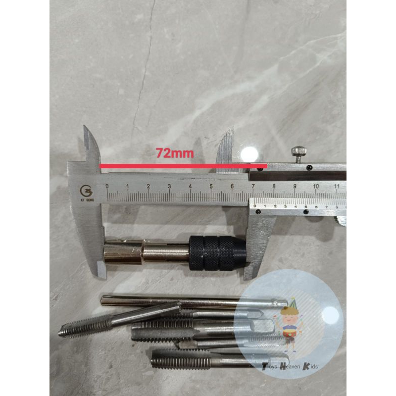 Tap Drat Tangan Set Senai Drat M3-M8 Alat Membantu Drat Handtap