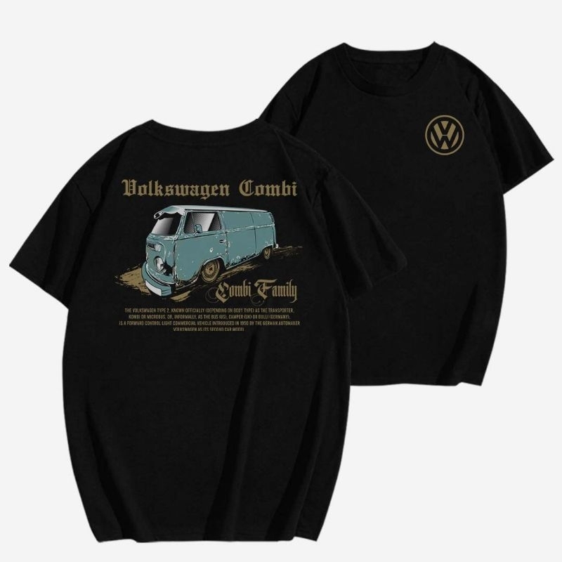 T-SHIRT CUSTOM VW COMBI KAOS DISTRO MURAH KEKINIAN