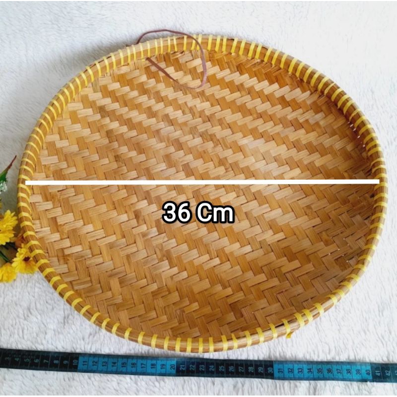 Tampah Bambu kecil 36 cm/ Tampah tumpeng Bambu kecil/ Kue Tampah Bambu rapih dan kuat