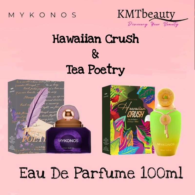 [Ready & Free Tester] Mykonos Hawaiian Crush (001) &  Tea Poetry (003) Eau De Parfum 100ml