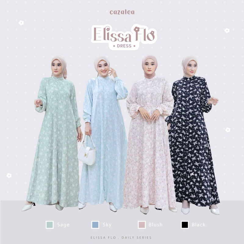 ELISSA FLO DAILY DRESS SERIES BY CAZALEA GAMIS / TUNIK KIYOWO CANTIK BUSUI FRENDLY